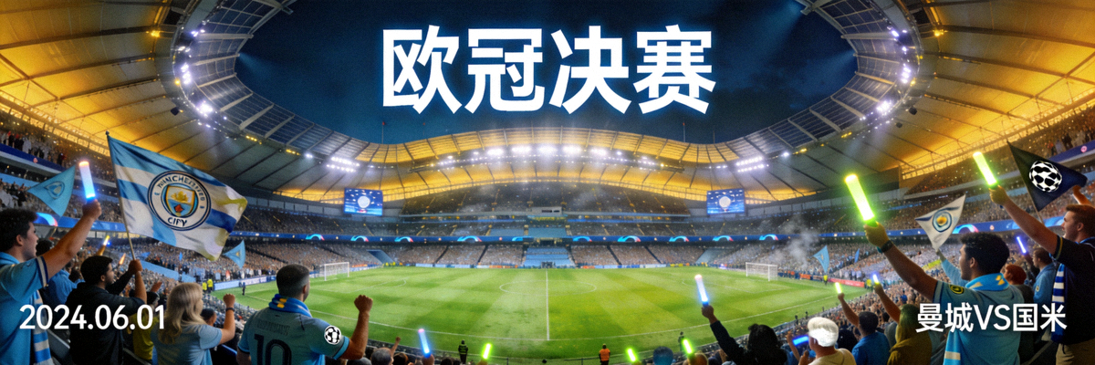 焦点赛事预告 - 欧冠决赛球场全景与球迷氛围